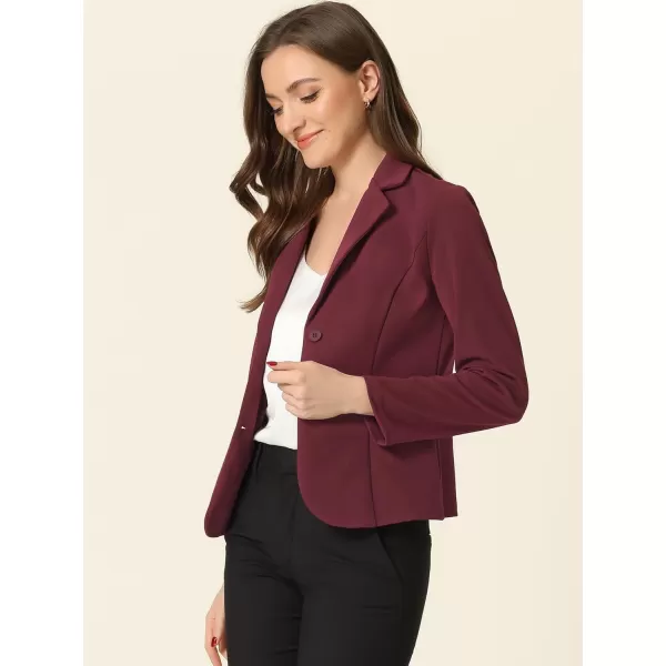 Allegra K Women's Work Office Lapel Collar Stretch Jacket Suit Blazer