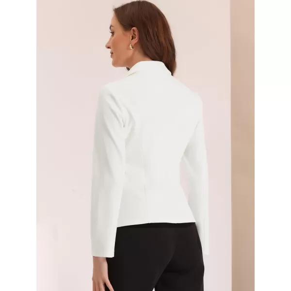 Allegra K Women's Work Office Lapel Collar Stretch Jacket Suit Blazer