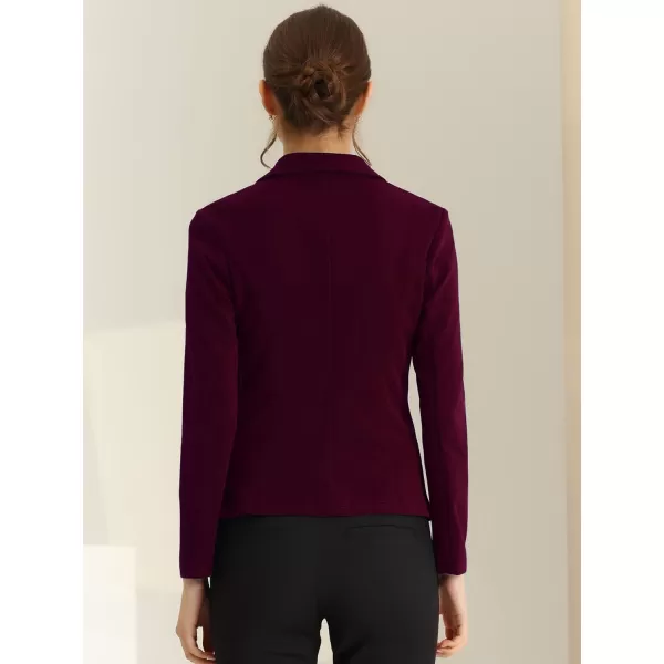 Allegra K Women's Work Office Lapel Collar Stretch Jacket Suit Blazer