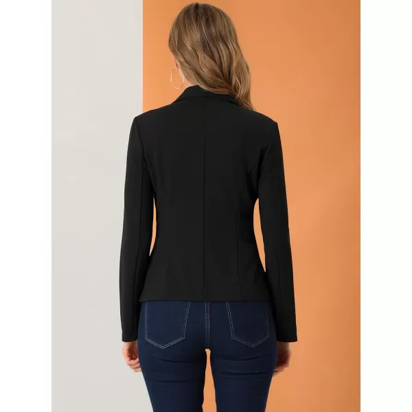 Allegra K Women's Work Office Lapel Collar Stretch Jacket Suit Blazer