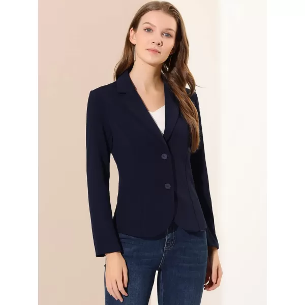 Allegra K Women's Work Office Lapel Collar Stretch Jacket Suit Blazer