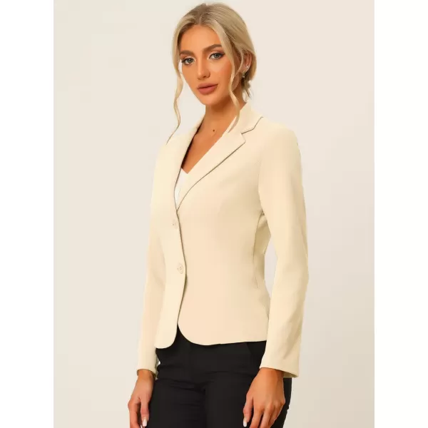 Allegra K Women's Work Office Lapel Collar Stretch Jacket Suit Blazer