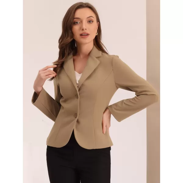 Allegra K Women's Work Office Lapel Collar Stretch Jacket Suit Blazer