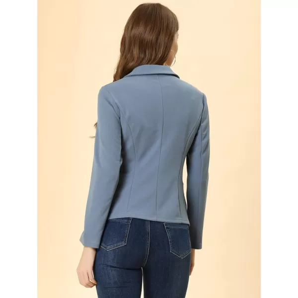 Allegra K Women's Work Office Lapel Collar Stretch Jacket Suit Blazer