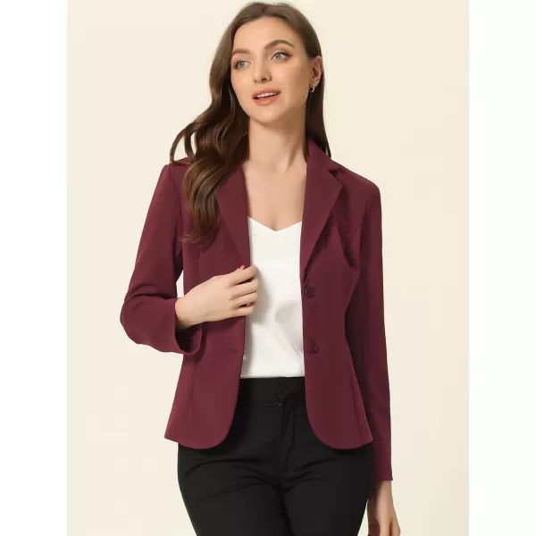 Allegra K Women's Work Office Lapel Collar Stretch Jacket Suit Blazer