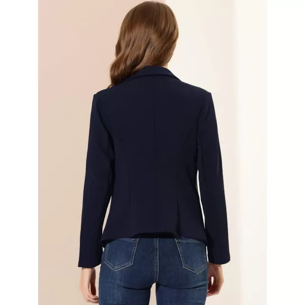 Allegra K Women's Work Office Lapel Collar Stretch Jacket Suit Blazer