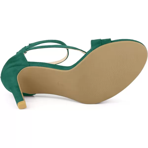 Allegra K Women's Zipper Ankle Strap Stiletto Heel Sandals