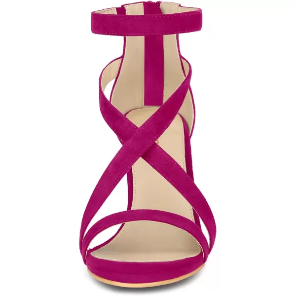 Allegra K Women's Zipper Ankle Strap Stiletto Heel Sandals