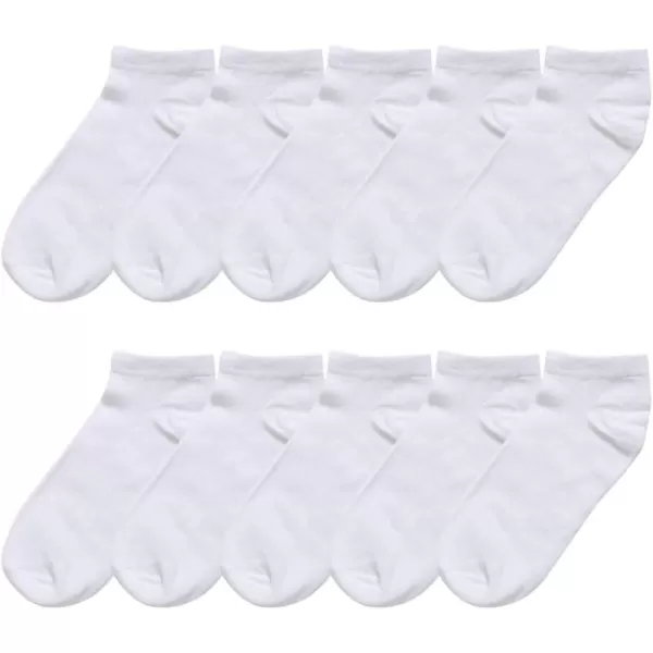 Allegra K Athletic Low Cut Ankle Socks-Stretch Cuffs Soft 10 Pairs