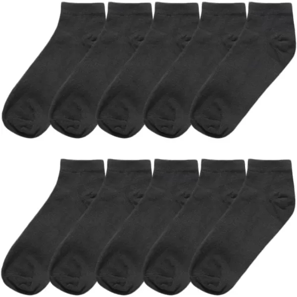 Allegra K Athletic Low Cut Ankle Socks-Stretch Cuffs Soft 10 Pairs