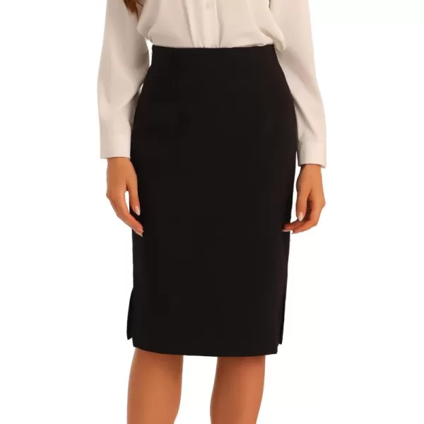 Allegra K Wear to Work Pencil Skirts for Women's Knee Length High Waist Basic Business Suit Skirt