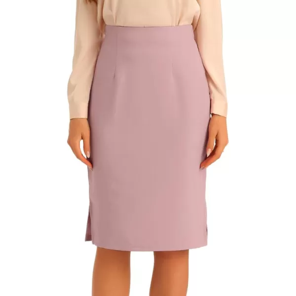 Allegra K Wear to Work Pencil Skirts for Women's Knee Length High Waist Basic Business Suit Skirt