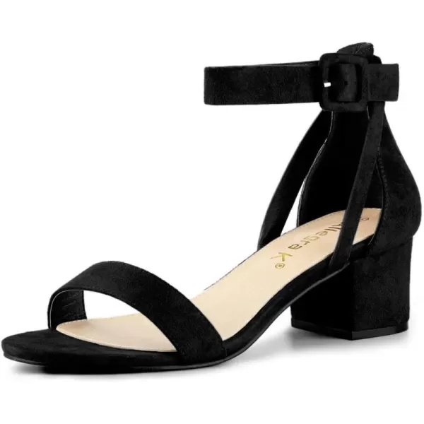 Allegra K Women's Ankle Strap Block Low Heel Sandal