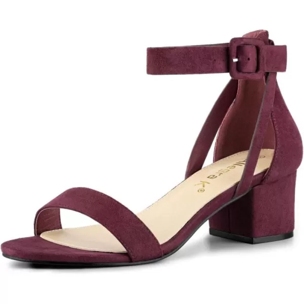 Allegra K Women's Ankle Strap Block Low Heel Sandal