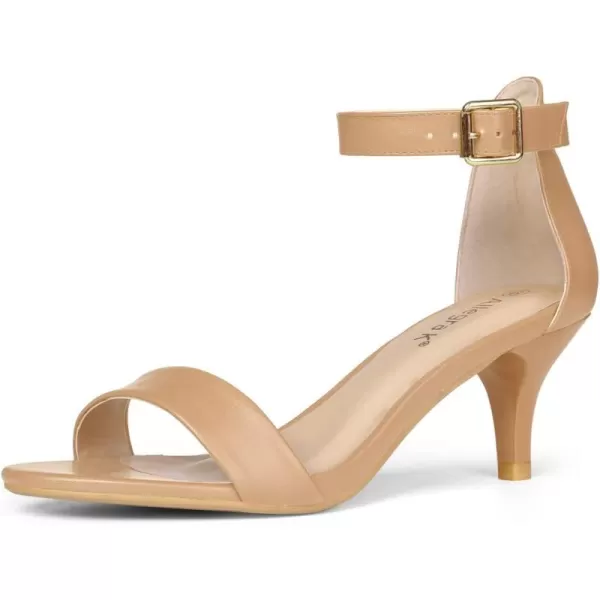 Allegra K Women's Ankle Strap Kitten Heel Sandals