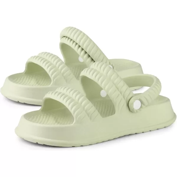 Allegra K Women's Cloud Slides Sandals Pillow Two-Way Wear Shower Slingback Flat Sandals