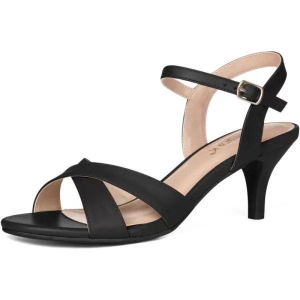 Allegra K Women's Cross Straps Kitten Heel Sandals