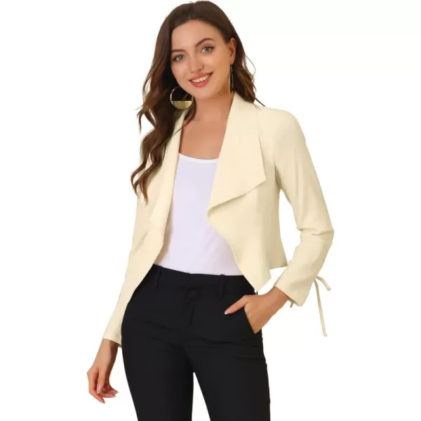 Allegra K Women's Elegant Open Front Cardigan Jacket Work Office Business Suit Blazer