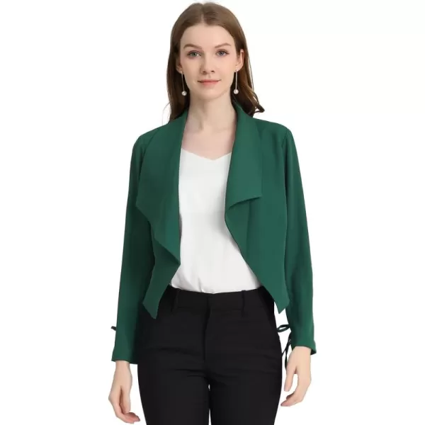 Allegra K Women's Elegant Open Front Cardigan Jacket Work Office Business Suit Blazer