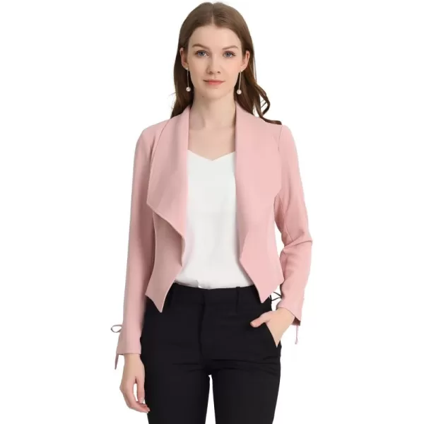 Allegra K Women's Elegant Open Front Cardigan Jacket Work Office Business Suit Blazer