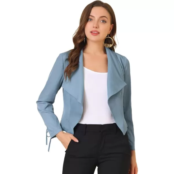 Allegra K Women's Elegant Open Front Cardigan Jacket Work Office Business Suit Blazer