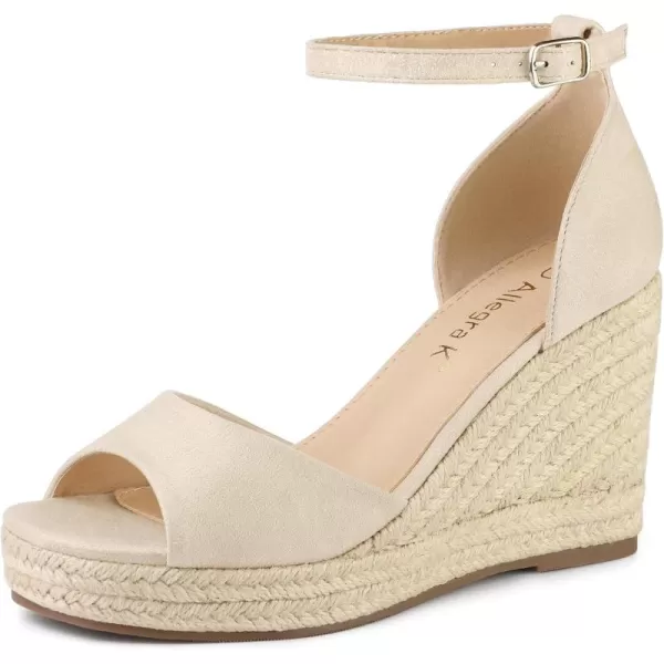 Allegra K Women's Espadrille Platform Ankle Strap Wedge Heel Sandals