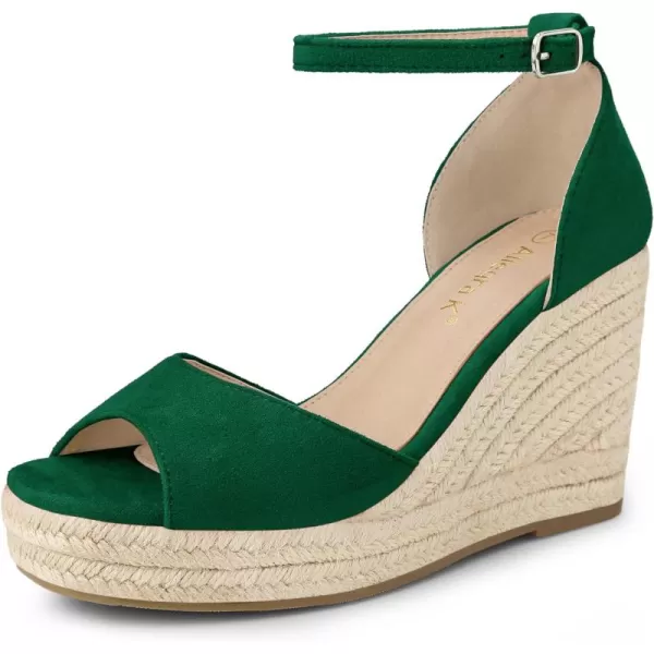 Allegra K Women's Espadrille Platform Ankle Strap Wedge Heel Sandals