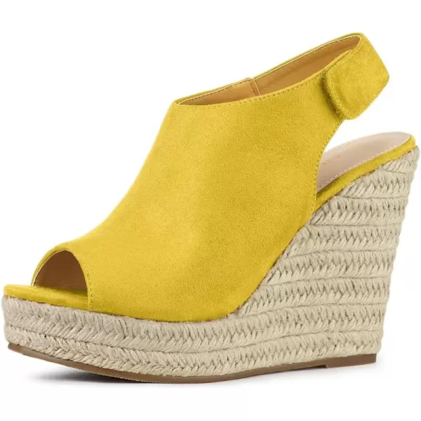 Allegra K Women's Espadrille Platform Heeled Wedges Sandals