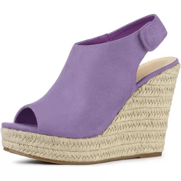 Allegra K Women's Espadrille Platform Heeled Wedges Sandals