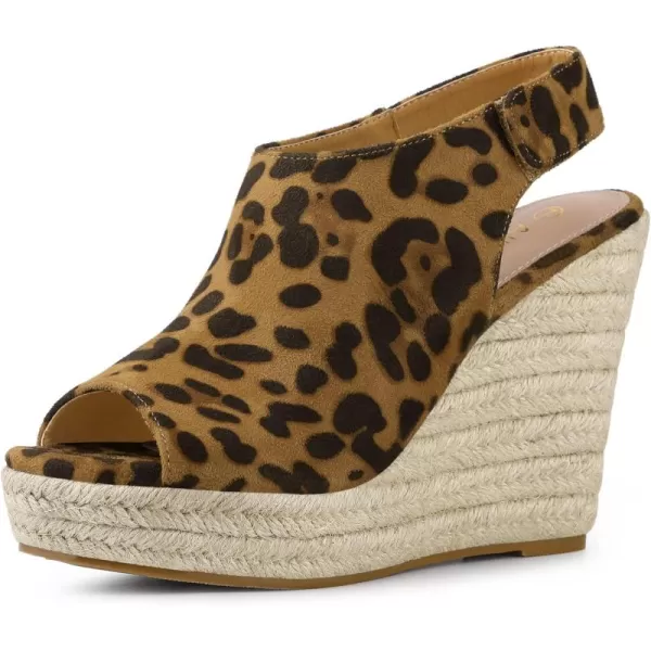 Allegra K Women's Espadrille Platform Heeled Wedges Sandals