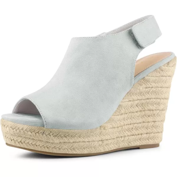 Allegra K Women's Espadrille Platform Heeled Wedges Sandals