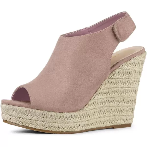 Allegra K Women's Espadrille Platform Heeled Wedges Sandals