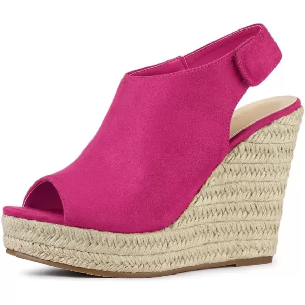 Allegra K Women's Espadrille Platform Heeled Wedges Sandals