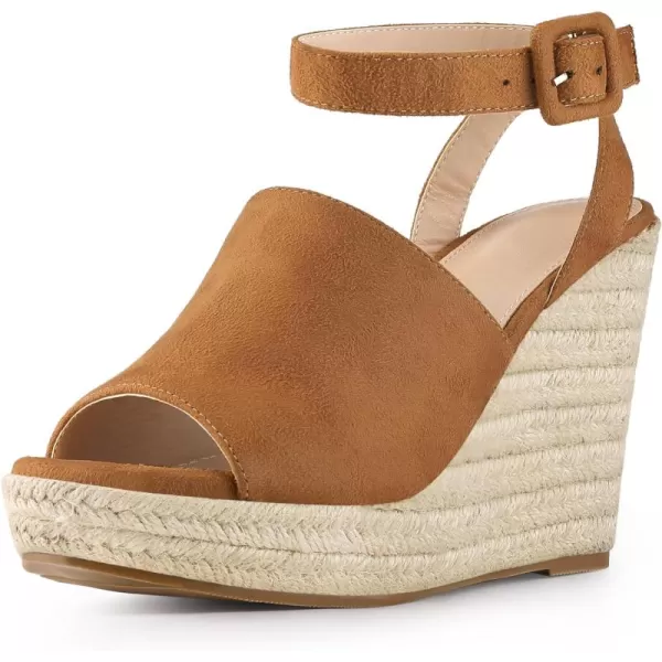 Allegra K Women's Espadrille Platform Slingback Wedges Heels Sandals