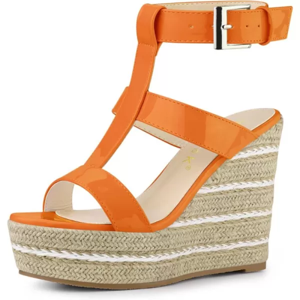 Allegra K Women's Espadrille Strappy Platform Wedges Sandals