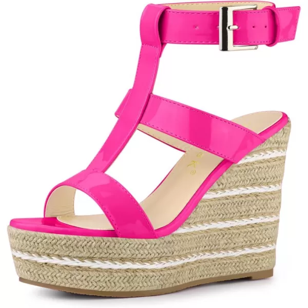 Allegra K Women's Espadrille Strappy Platform Wedges Sandals