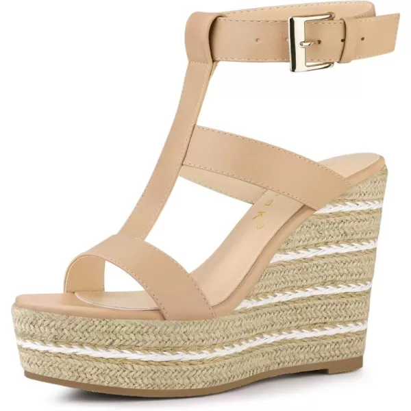 Allegra K Women's Espadrille Strappy Platform Wedges Sandals