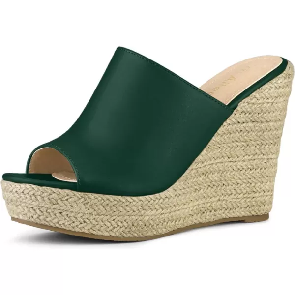 Allegra K Women's Espadrille Wedge Platform Mules