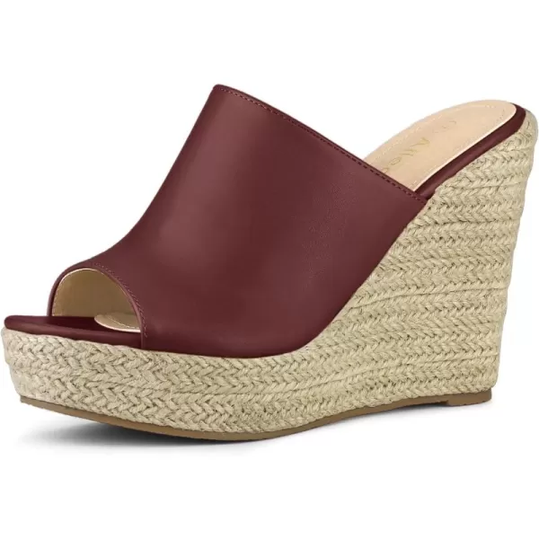 Allegra K Women's Espadrille Wedge Platform Mules