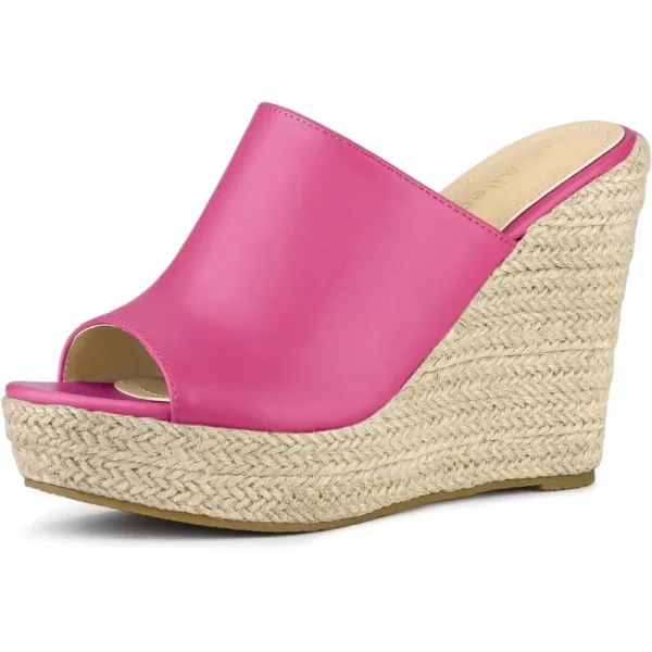 Allegra K Women's Espadrille Wedge Platform Mules