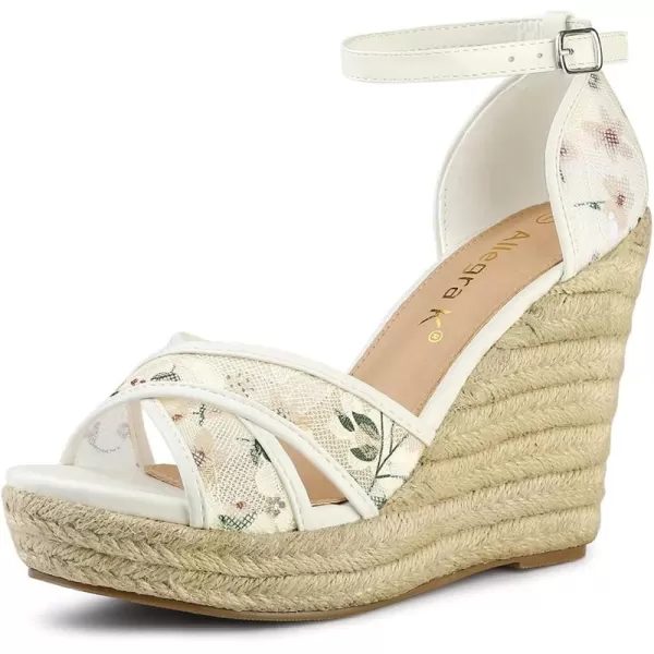 Allegra K Women's Espadrilles Lace Wedges Wedge Sandals