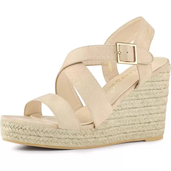 Allegra K Women's Espadrilles Platform Slingback Wedges Sandals