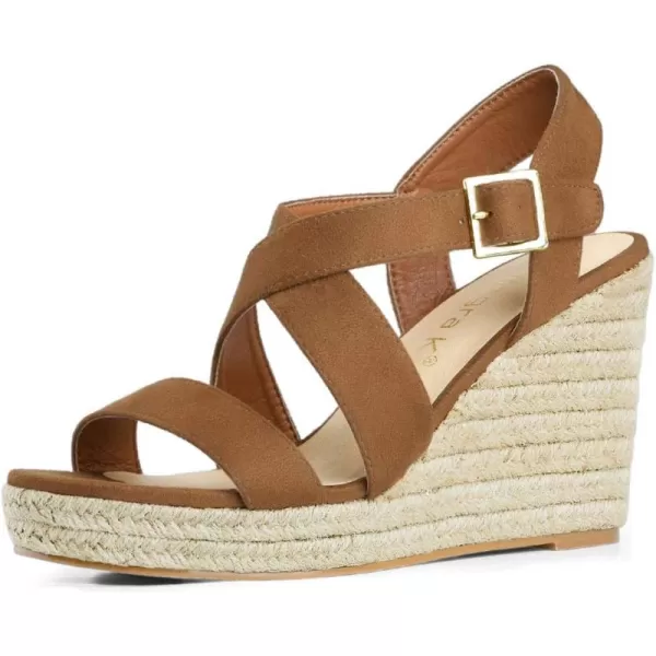 Allegra K Women's Espadrilles Platform Slingback Wedges Sandals