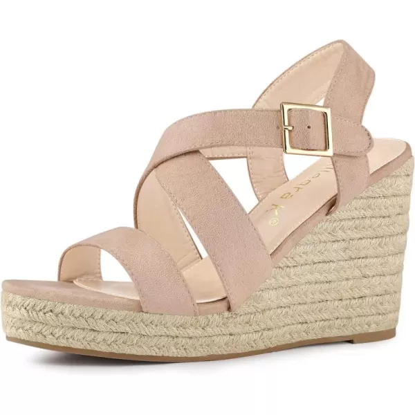 Allegra K Women's Espadrilles Platform Slingback Wedges Sandals