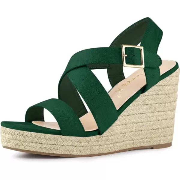 Allegra K Women's Espadrilles Platform Slingback Wedges Sandals