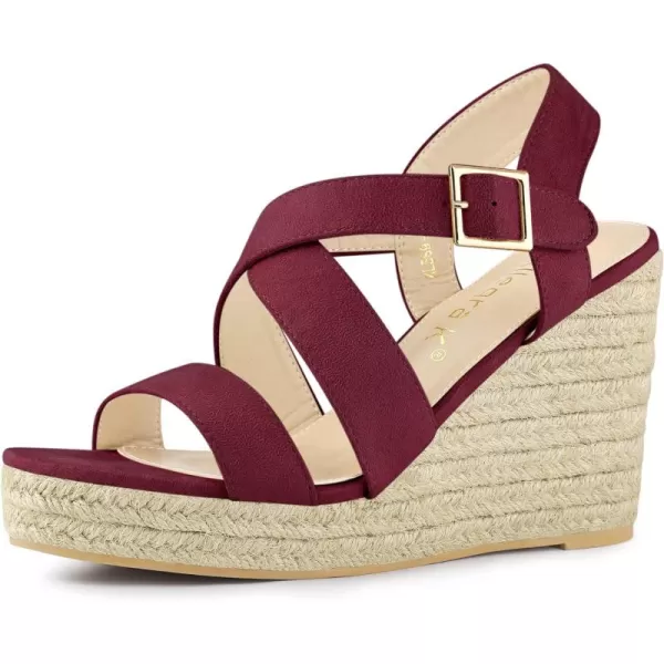 Allegra K Women's Espadrilles Platform Slingback Wedges Sandals