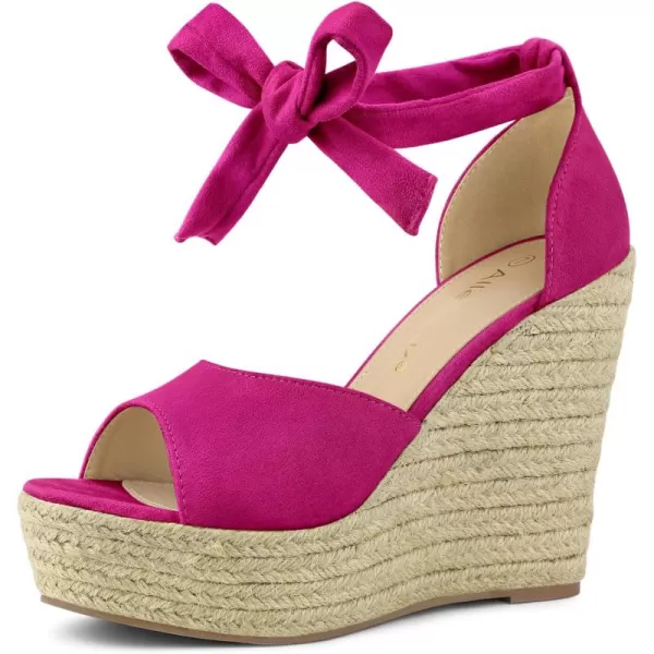 Allegra K Women's Espadrilles Tie Up Ankle Strap Wedges Sandals