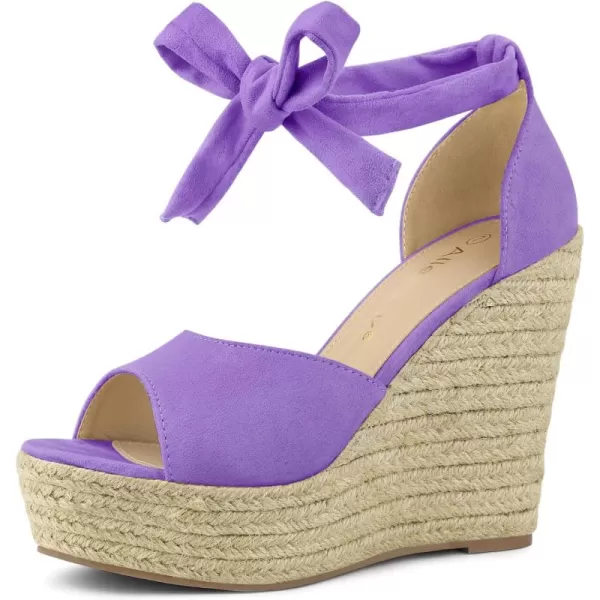 Allegra K Women's Espadrilles Tie Up Ankle Strap Wedges Sandals