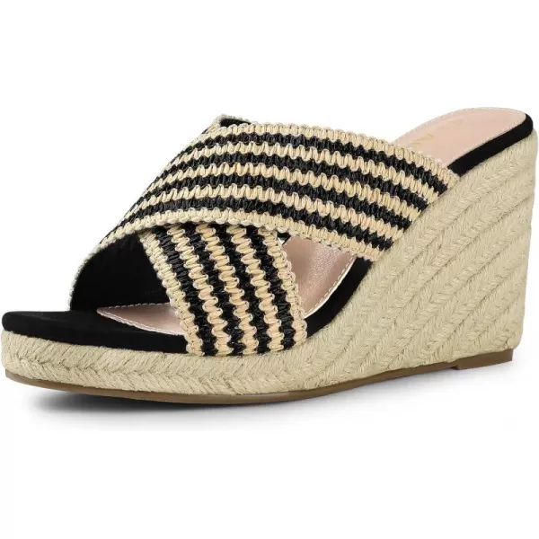 Allegra K Women's Espadrilles Wedges Slide Wedge Sandals