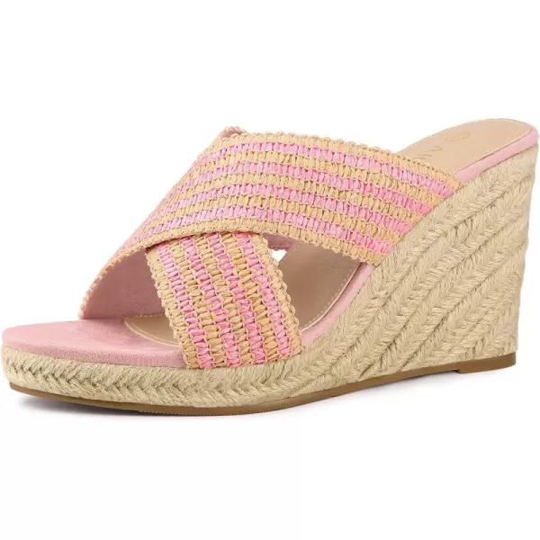 Allegra K Women's Espadrilles Wedges Slide Wedge Sandals